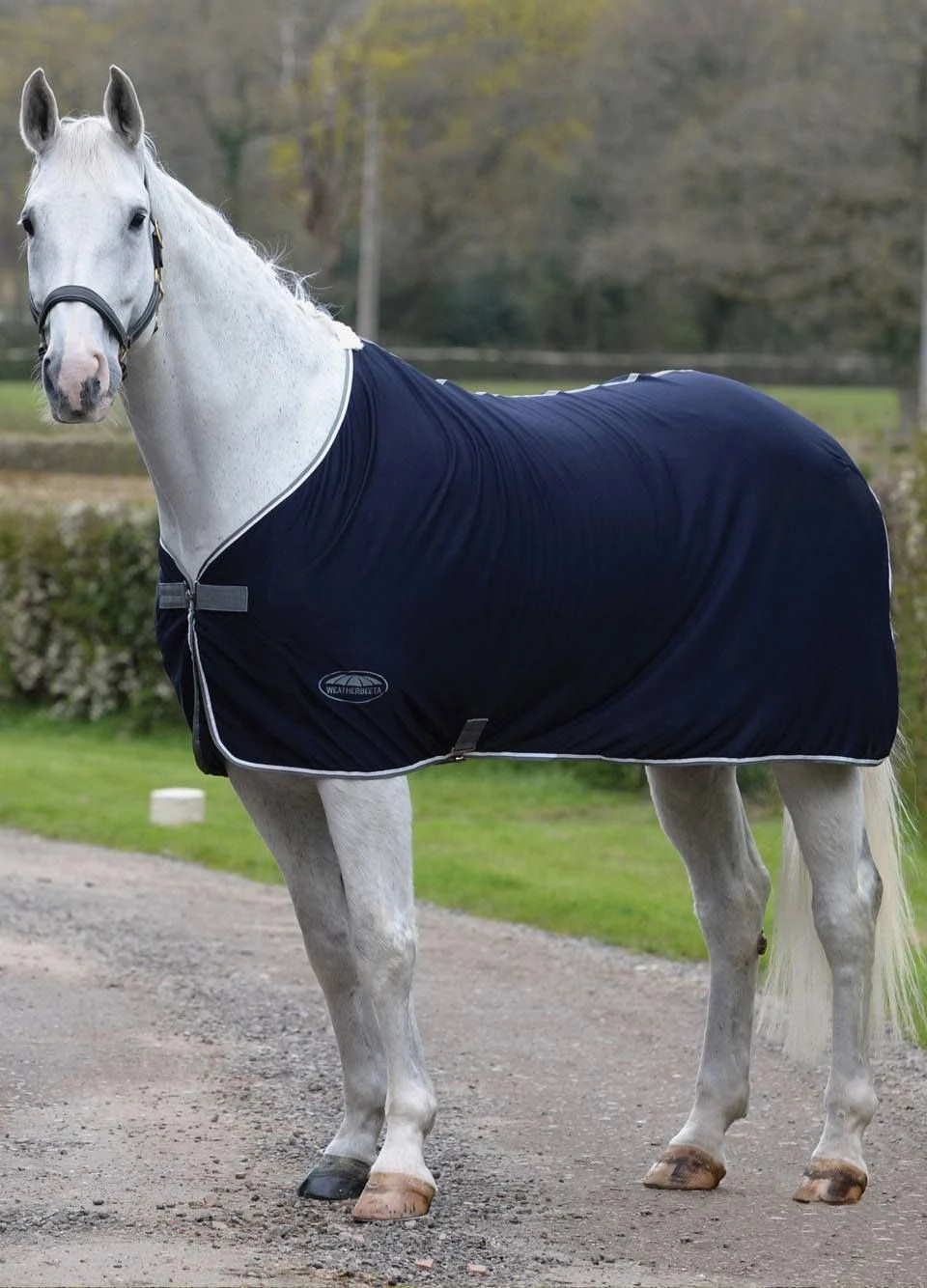 Weatherbeeta Airlite Cooler Std Neck - Navy/Grey/White 1 Weatherbeeta Airlite Cooler Std Neck - Navy/Grey/White