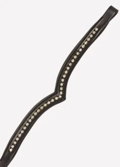 Cottage Craft V-Shape Diamante Browband BW052 - Black