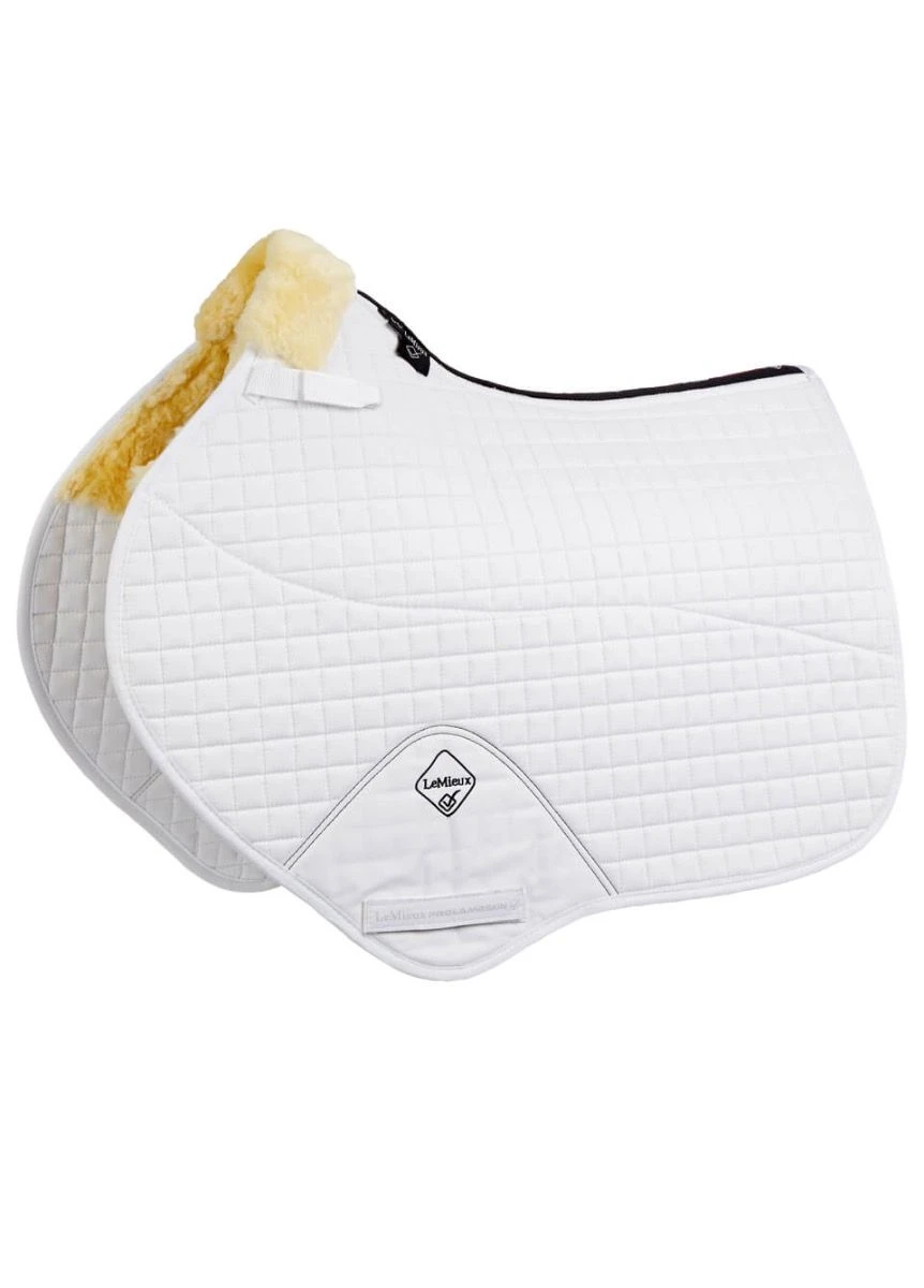 LeMieux Merino+ CC Half Lined Square - White/Natural 1 LeMieux Merino+ CC Half Lined Square - White/Natural