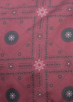 Weatherbeeta Comfitec Essential Standard Neck Medium Turnout- Burgundy Bandana Print/Black -Equi Guard Horse Shop essentialstdbandana2rdy