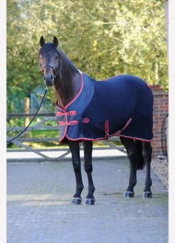 Weatherbeeta Fleece Cooler Standard Neck - Navy/Red/White