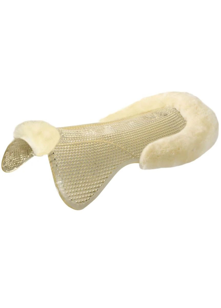 Acavallo Just-Gel Lambswool Half Pad - Clear/Natural 1 Acavallo Just-Gel Lambswool Half Pad - Clear/Natural