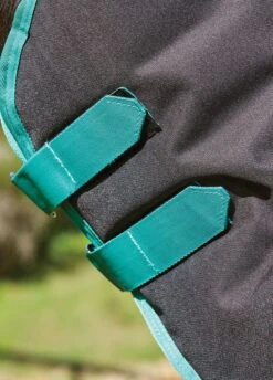 Weatherbeeta Green-Tec 900D Detach-A-Neck Heavy Turnout - Black/Bottle Green -Equi Guard Horse Shop greentechfeatures4rdy