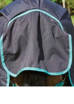 Weatherbeeta Green-Tec 900D Detach-A-Neck Heavy Turnout - Black/Bottle Green -Equi Guard Horse Shop greentechfeatures6rdy