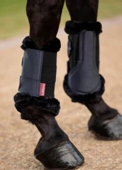 LeMieux Fleece Edged Mesh Brushing Boot - Twilight Navy -Equi Guard Horse Shop lemieux fleece brush boot twilight navy 6rdy