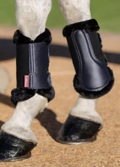 LeMieux Fleece Edged Mesh Brushing Boot - Twilight Navy -Equi Guard Horse Shop lemieux fleece brush boot twilight navy 7rdy