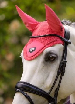 LeMieux Loire Fly Hood - Papaya -Equi Guard Horse Shop lemieux fly hood papaya 3rdy