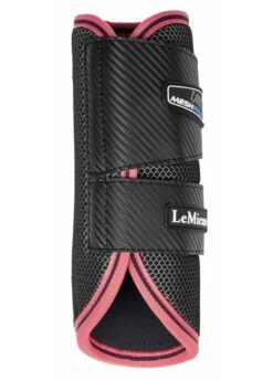LeMieux Carbon Mesh Wrap Boots - Black/Papaya -Equi Guard Horse Shop lemiex carbon mesh boot papaya 3rdy