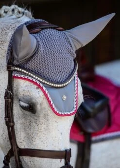 Ps Of Sweden Fly Hood - Scarlet -Equi Guard Horse Shop psflyhatscarletrdy