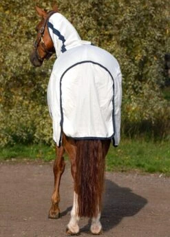 Rambo Natura Summer Sheet - White/Navy -Equi Guard Horse Shop rambonatura5rdy