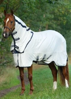 Rambo Natura Summer Sheet - White/Navy -Equi Guard Horse Shop rambonaturardy