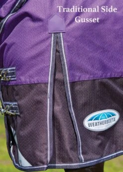Weatherbeeta ComFiTec Plus Dynamic Combo Medium Turnout - Purple/Black -Equi Guard Horse Shop traditionalsidegusset 4