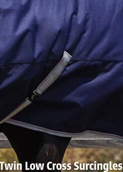 Weatherbeeta ComFiTec Essential Combo Lite Plus Turnout Rug - Navy/Silver/Red -Equi Guard Horse Shop twinlowcrosssurcingles