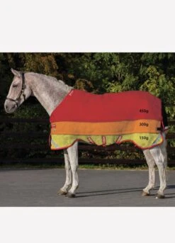 Rambo Supreme Vari-Layer Heavy Turnout Rug 450g - Black/Red -Equi Guard Horse Shop varilayerphotordy 1