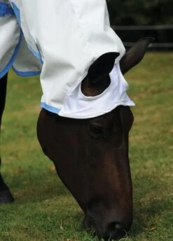 Weatherbeeta Sweet Itch Shield Combo Neck - White/Blue -Equi Guard Horse Shop wbshieldcombowhiteblue3rdy